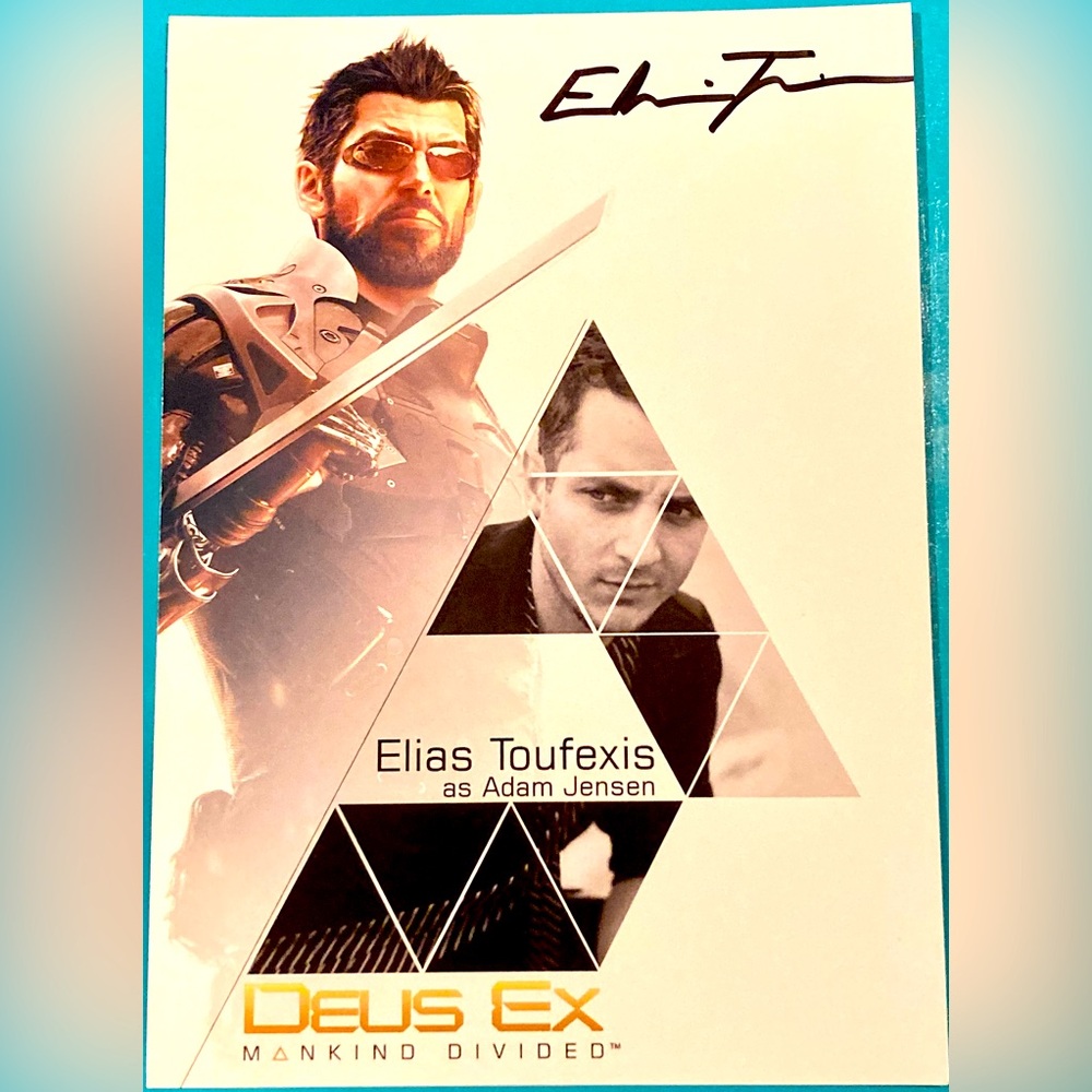 Deus Ex: Mankind Divided Elias Toufexis Signed Print with Certificate
